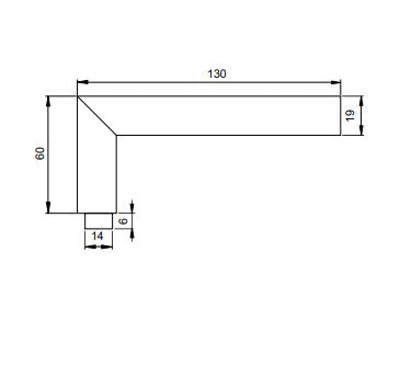 Türgriffe Innentüren, Türgriffe Glastürschlösser, L-R Modell, Aluminium, Matt eloxierte Oberfläche