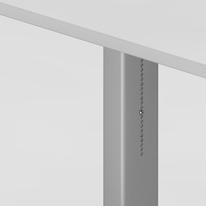 Hammerbacher | Schreibtisch C-Fuß 120x80cm Weiß / Silber