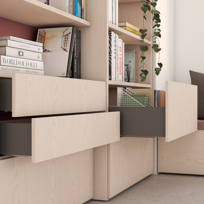 Aussenschublade Vertex 3D-Regelung, H 178mm, 40Kg, T 550mm, Stahl, Anthrazitgrau