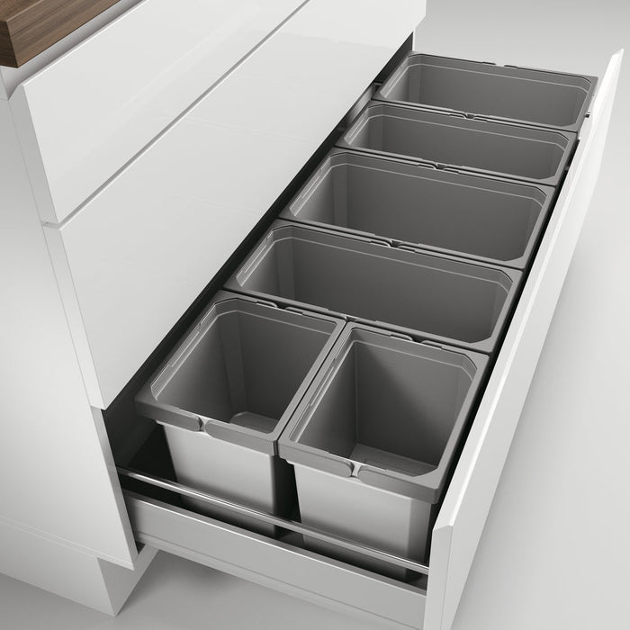 Naber | Cox® Box 235 S 1200-6 Abfallsammler für vorhandene Auszüge hellgrau