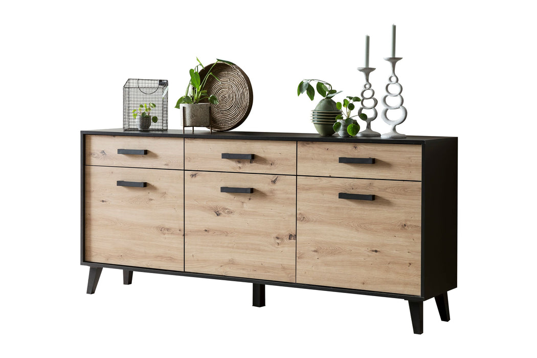 Hometrend | ARTONA 084 Sideboard | Dekor Artisan Eiche / Schwarz