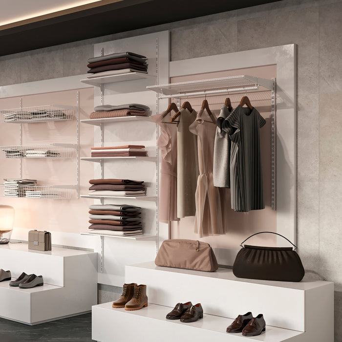 Satz von 2 Drahtböden Halterungen Jagmet, Stahl, Weiß lackiert