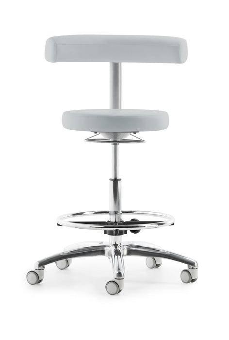 Funktionsdrehstuhl mit extra hohem Lift 1281 | Gestell Lichtgrau/Aluminium poliert
