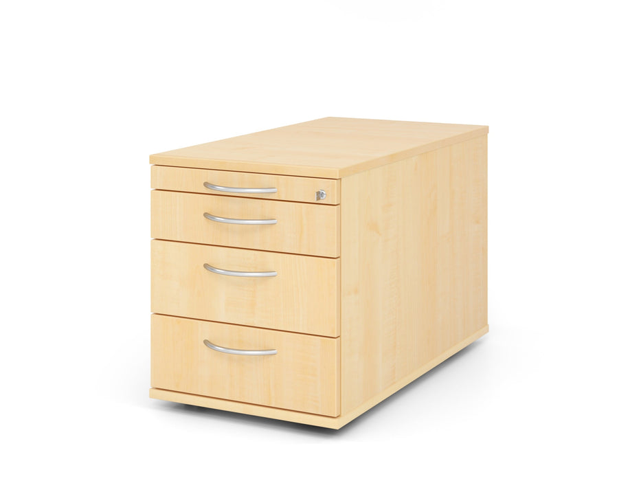 Hammerbacher | Rollcontainer 80cm, 3Schub, Schloss BM Ahorn