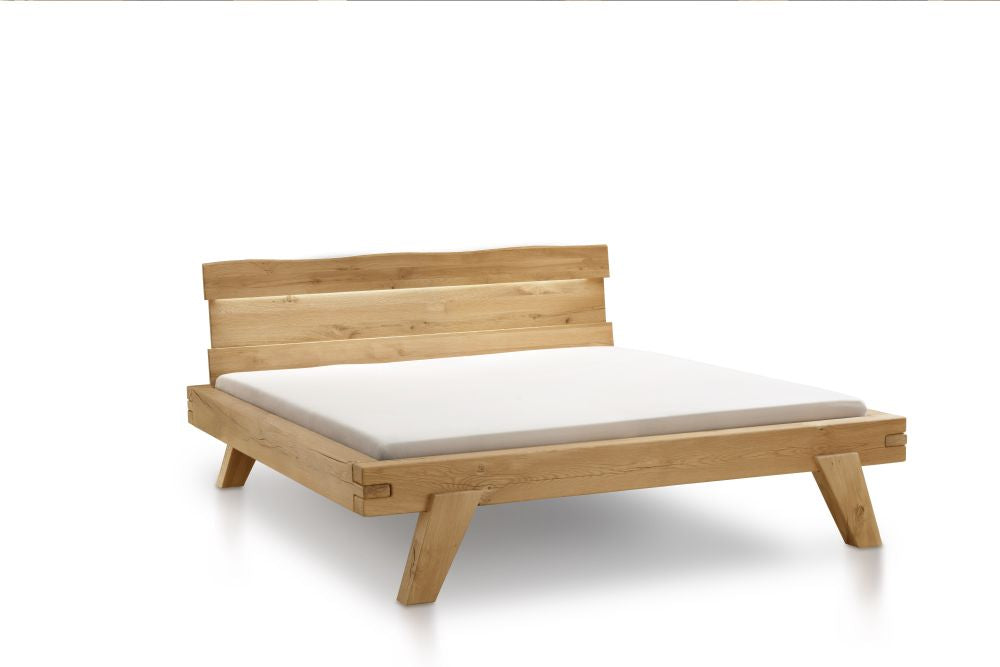 Gradel | Bergen | Bett | Balkenbett | Beleuchtung optional | Material- & Farbauswahl