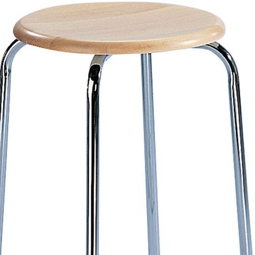 mayer | Hocker myLUPO | Buche lackiert | Gestell Chrom