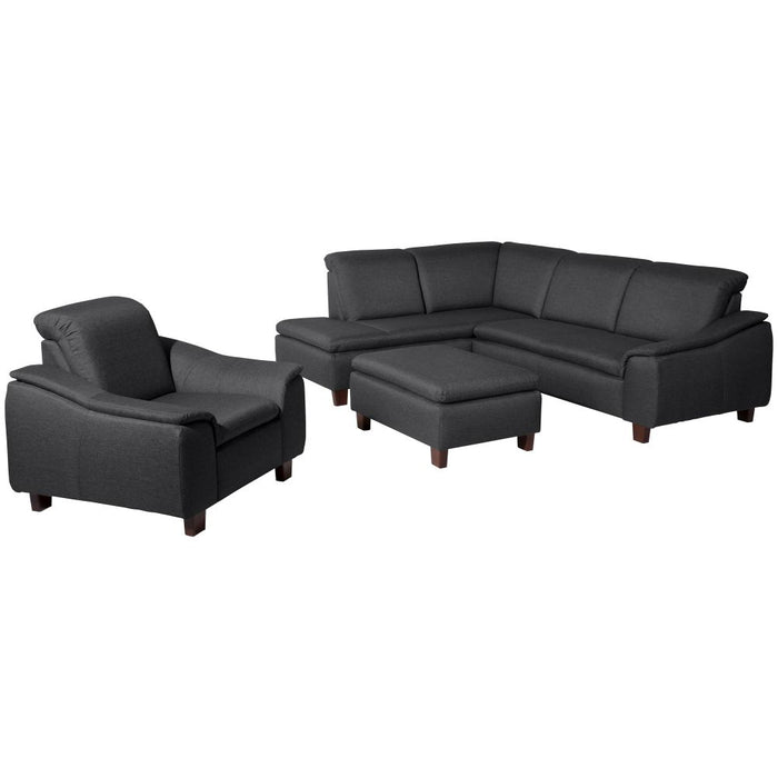 Aaron | Ecksofa links mit Sofa 2,5-Sitzer rechts