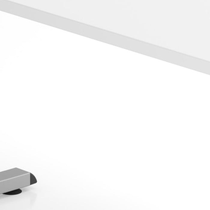 Hammerbacher | Schreibtisch C-Fuß 180x80cm Weiß / Silber