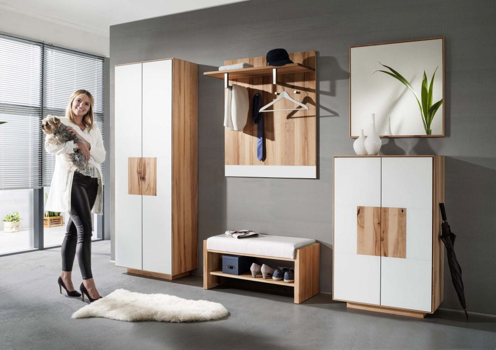 Gradel | Domus | 3873 | Bank | 88x44x42 | Kernbuche | Glas weiß satiniert