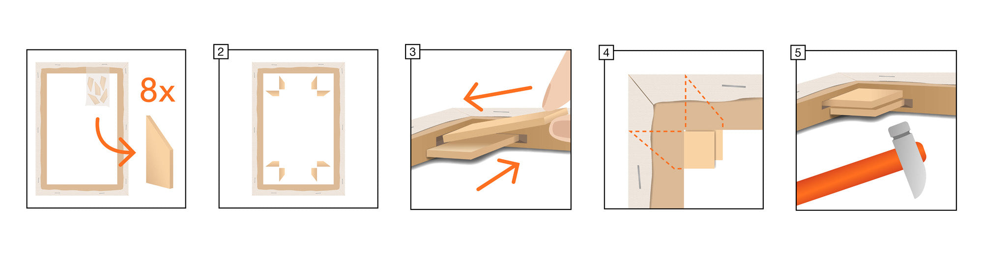 Komar NEU | Keilrahmenbild - Assembly Instructions Cassette - Größe 40 x 40 cm