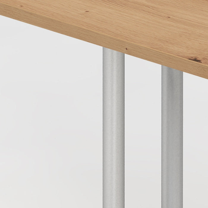 Hammerbacher | Schreibtisch C-Fuß 120x80cm Asteiche / Silber