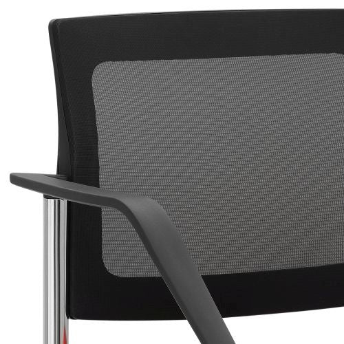 Stapelstuhl | myPLANO | Kirschrot | Gestell Chrom