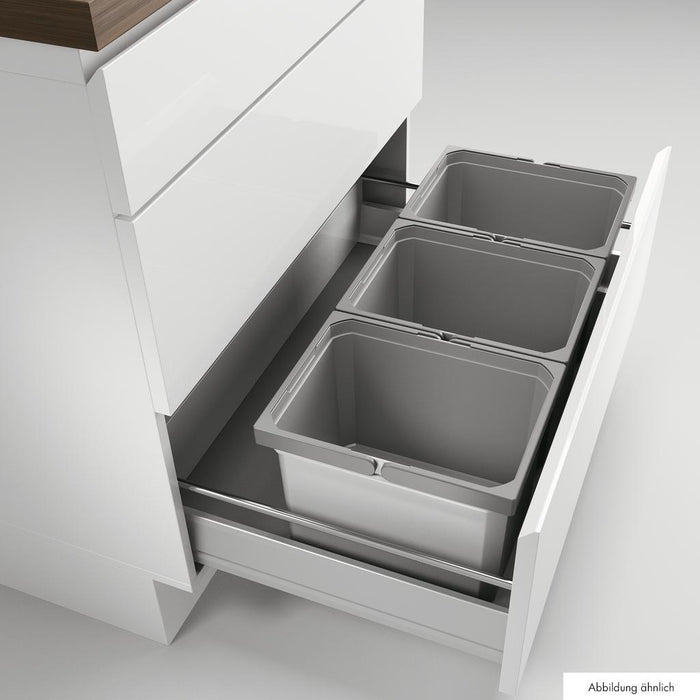 Naber | Cox® Box 235 K 800-3 Abfallsammler für vorhandene Auszüge Biodeckel hellgrau