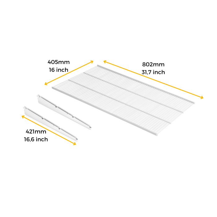 Satz von 2 Drahtböden Halterungen Jagmet, Stahl, Weiß lackiert