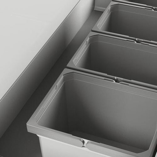 Naber | Cox® Box 275 K 1000-4 Abfallsammler für vorhandene Auszüge Biodeckel hellgrau