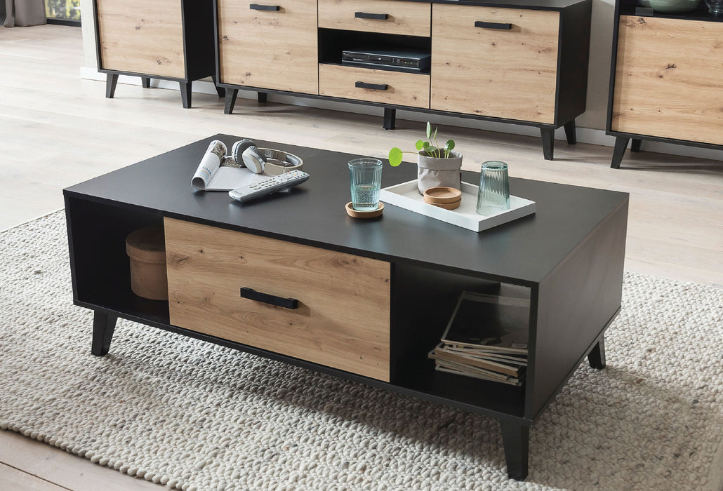 Hometrend | ARTONA 900 Couchtisch | Dekor Artisan Eiche / Schwarz