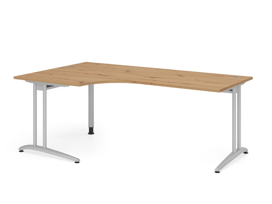 Hammerbacher | Winkeltisch C-Fuß 200x120cm 90° Asteiche