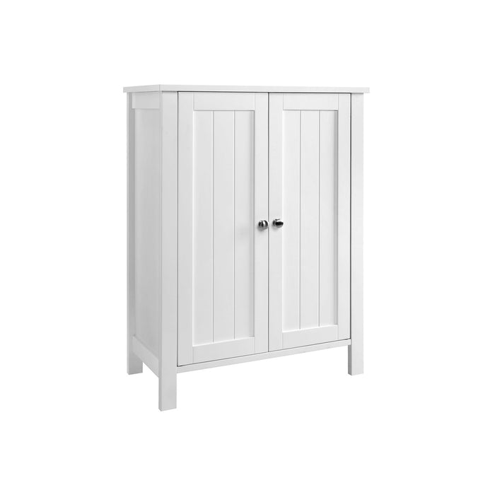 AUSLAUF VASAGLE | Freestanding Bathroom Cabinet Storage Cupboard Unit with 2 Doors und 2 Adjustable Shelves, weiß BCB60W