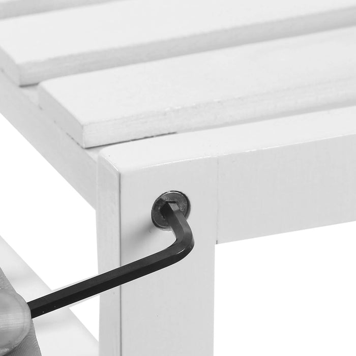 SONGMICS | Bambusregal mit 3 Ablagen Weiß