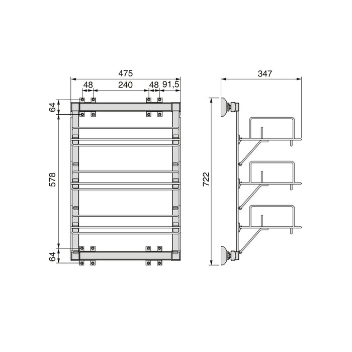 Schuh-Regal seitlich ausziehbar Keeper, Grau metallic, Stahl Kunststoff