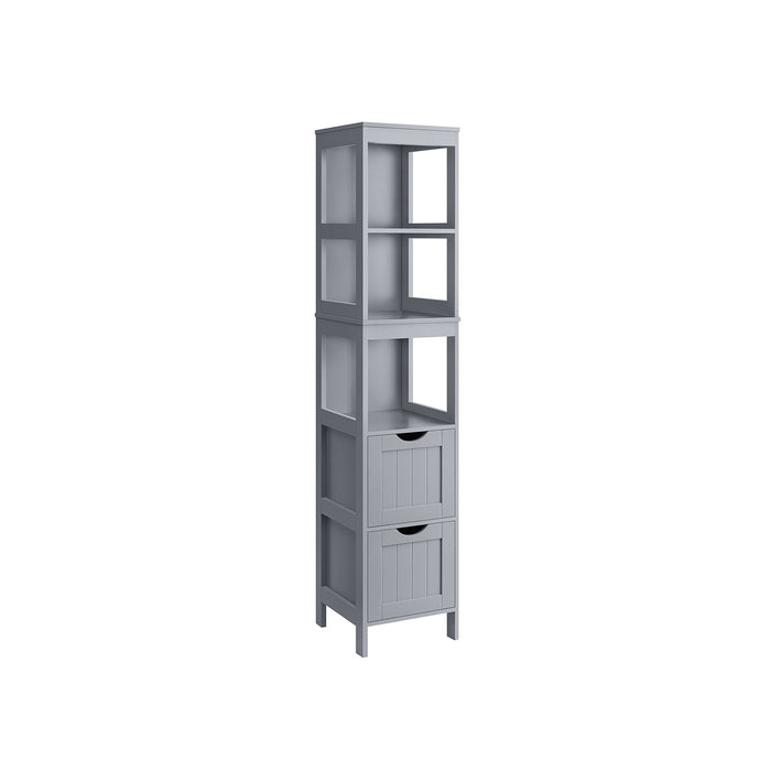 AUSLAUF VASAGLE | Bathroom Floor Cabinet, Bathroom Storage Organizer Rack Stand, Multifunctional Corner Unit, 2 Drawers