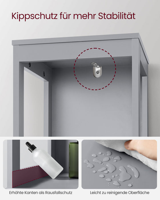 AUSLAUF VASAGLE | Bathroom Floor Cabinet, Bathroom Storage Organizer Rack Stand, Multifunctional Corner Unit, 2 Drawers