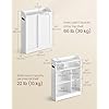 AUSLAUF VASAGLE | Bathroom Cabinet, Narrow Bathroom Storage Unit, Toilet Paper Holder und Brush Compartment, Sliding Doors, Adjustable Shelves, Next to Toilet, 20 x 60 x 80 cm, Cloud weiß BBC752W01