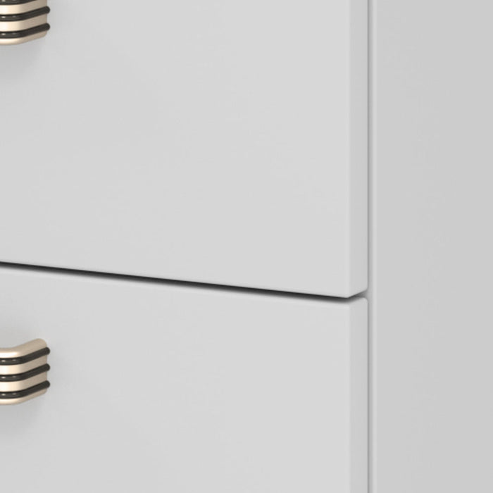 Hammerbacher | Standcontainer 80cm, 4Schub, Schloss SG Grau