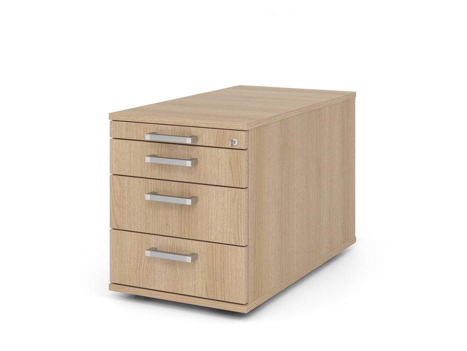 Hammerbacher | Rollcontainer 80cm, 3Schub, Schloss CE Eiche