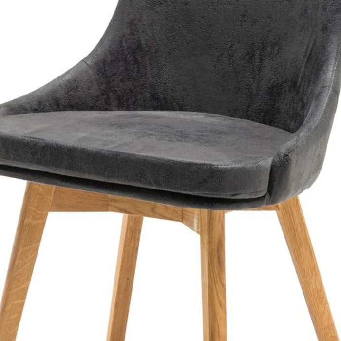 Gradel | Stuhl | 217 | Armlehnstuhl Larissa Mikrofaser grau | 63x92x61 | Wildeiche natur