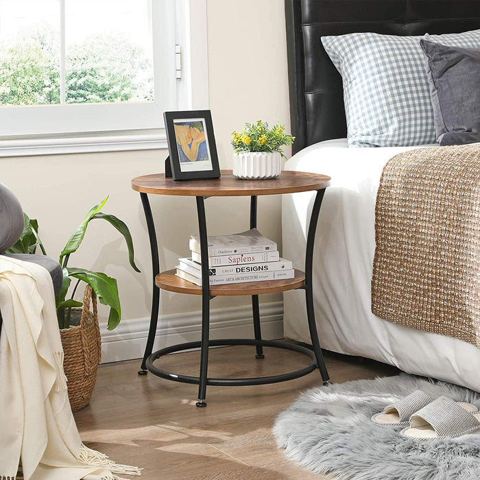 VASAGLE | Beistelltisch mit 2 Ablagen