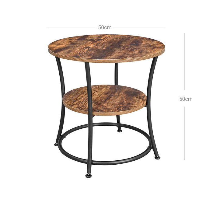 VASAGLE | Beistelltisch mit 2 Ablagen