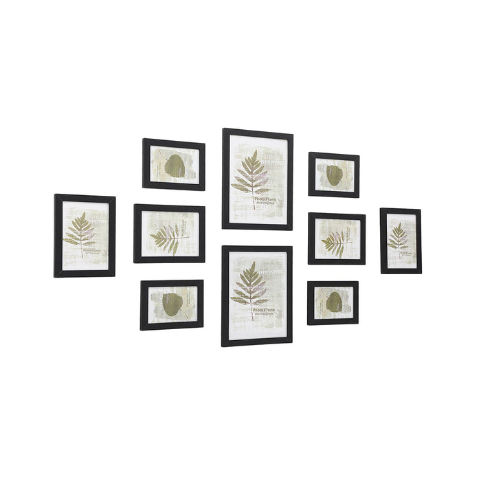 AUSLAUF SONGMICS | Picture Frames Set of 10 Photo Frames - Two 8" x 10" (20 x 25 cm), Four 5" x 7" (13 x 18 cm), Four 4" x 6" (10 x 15 cm), Black RPF310H