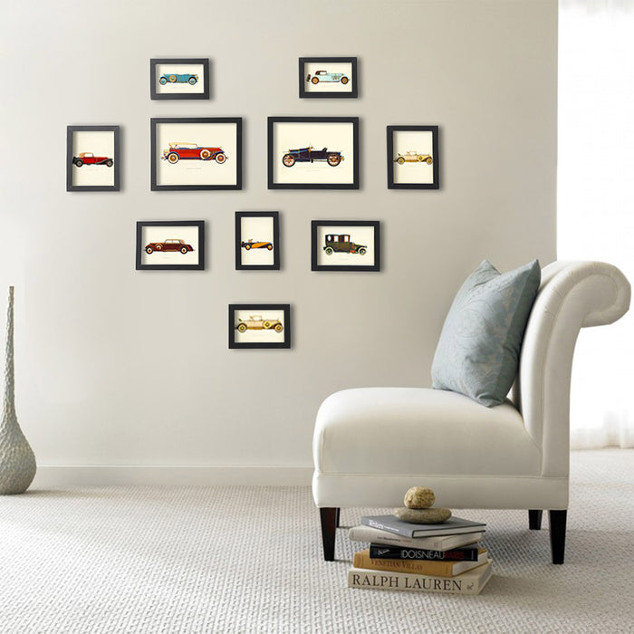 AUSLAUF SONGMICS | Picture Frames Set of 10 Photo Frames - Two 8" x 10" (20 x 25 cm), Four 5" x 7" (13 x 18 cm), Four 4" x 6" (10 x 15 cm), Black RPF310H