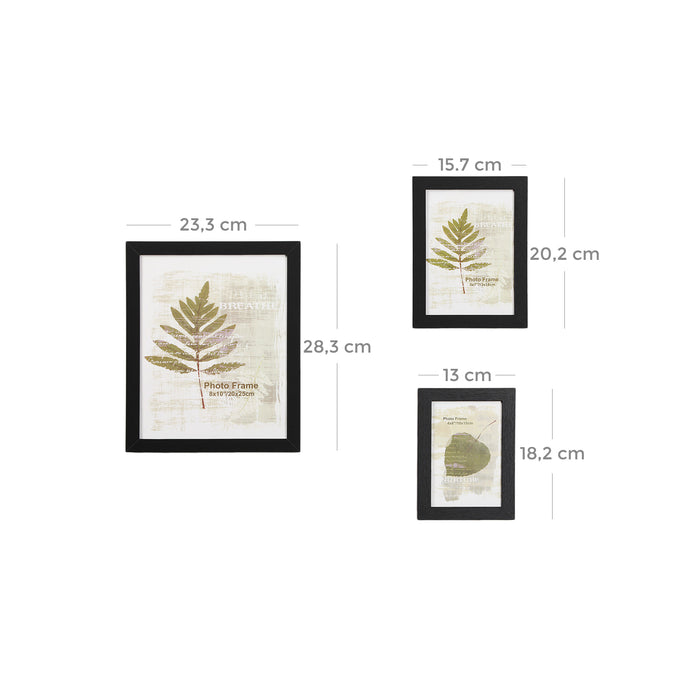 AUSLAUF SONGMICS | Picture Frames Set of 10 Photo Frames - Two 8" x 10" (20 x 25 cm), Four 5" x 7" (13 x 18 cm), Four 4" x 6" (10 x 15 cm), Black RPF310H