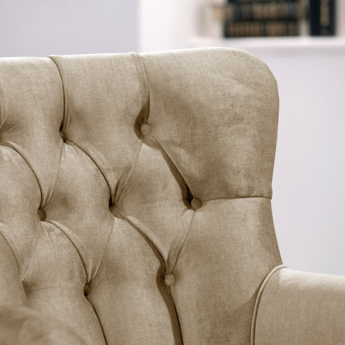 NEU Max Winzer | Brandon | Sessel | Samtvelours | Füße Buche Nussbaum Dunkel Lackiert (konisch)