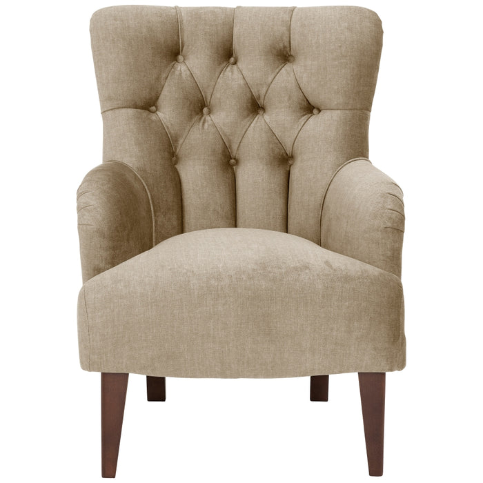 NEU Max Winzer | Brandon | Sessel | Samtvelours | Füße Buche Nussbaum Dunkel Lackiert (konisch)