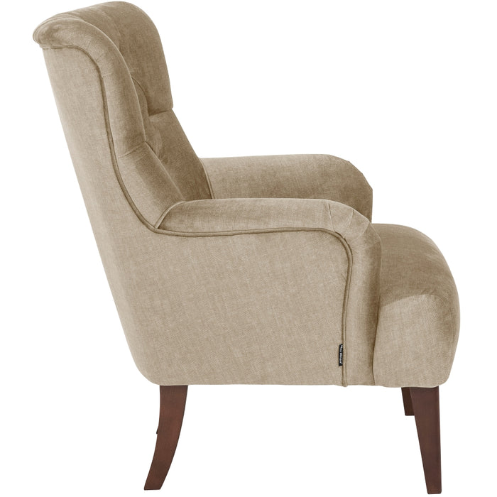 NEU Max Winzer | Brandon | Sessel | Samtvelours | Füße Buche Nussbaum Dunkel Lackiert (konisch)