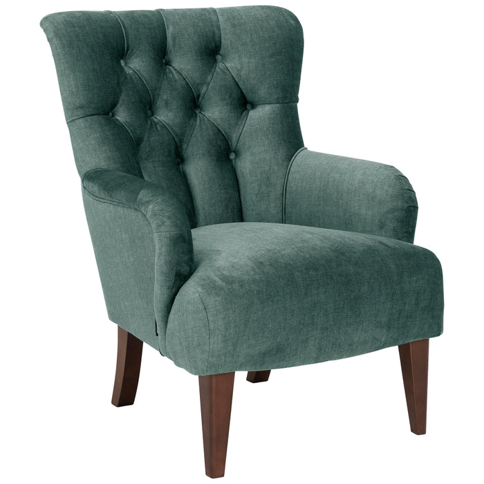 NEU Max Winzer | Brandon | Sessel | Samtvelours | Füße Buche Nussbaum Dunkel Lackiert (konisch)