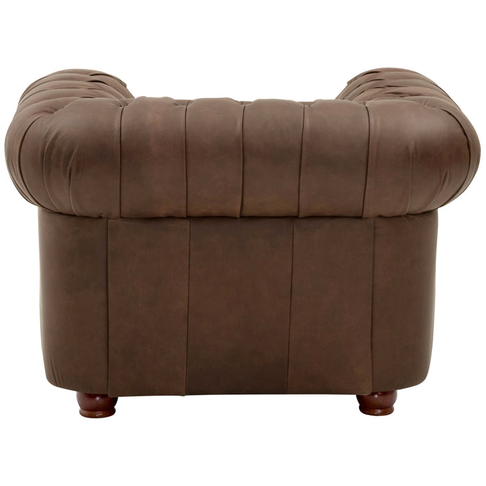 NEU Max Winzer | Bridgeport | Sessel | Echtleder (Antikoptik | Füße Buche Nussbaum Dunkel Lackiert (gedrechselt)