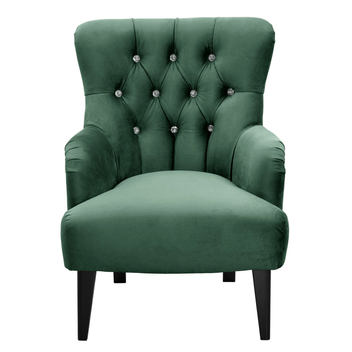 NEU Max Winzer | Brighton | Sessel | Samtvelours | Füße Buche Schwarz Lackiert (konisch)