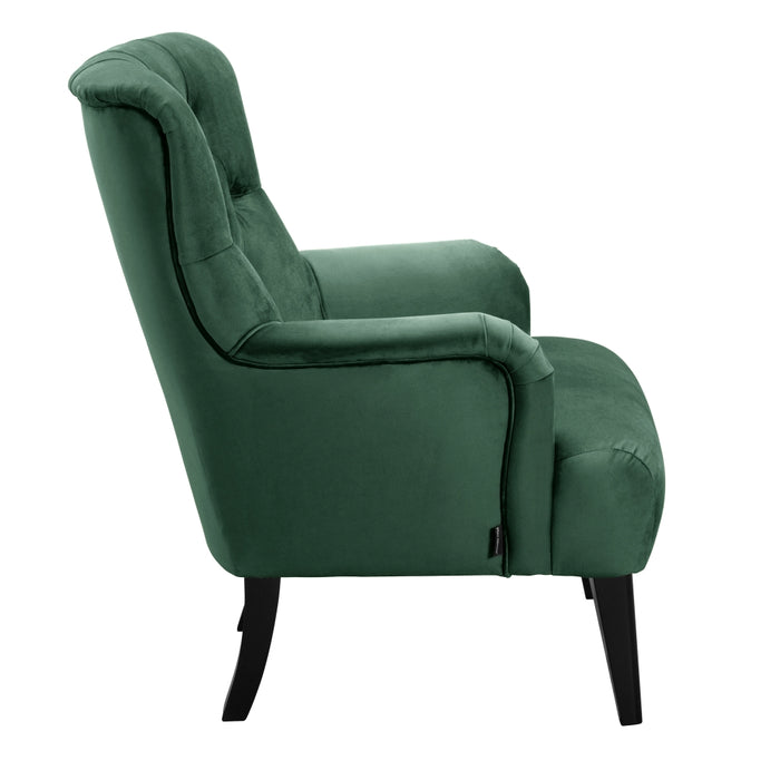 NEU Max Winzer | Brighton | Sessel | Samtvelours | Füße Buche Schwarz Lackiert (konisch)