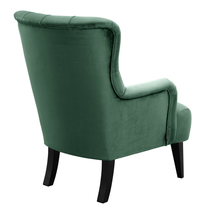 NEU Max Winzer | Brighton | Sessel | Samtvelours | Füße Buche Schwarz Lackiert (konisch)