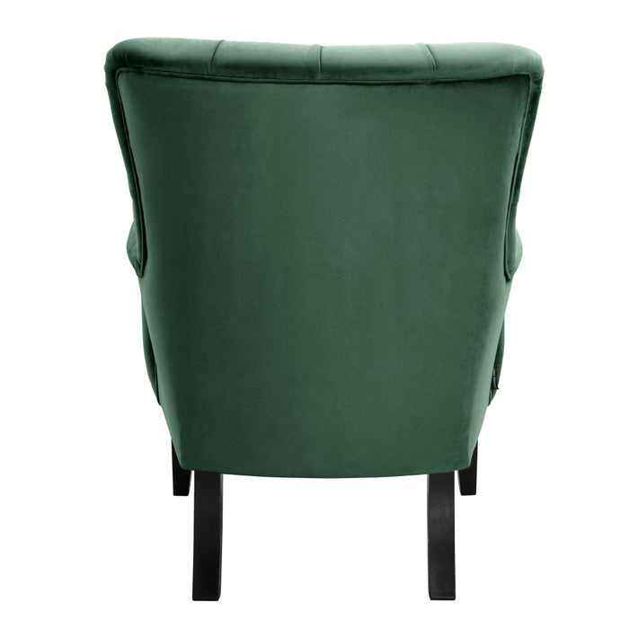 NEU Max Winzer | Brighton | Sessel | Samtvelours | Füße Buche Schwarz Lackiert (konisch)