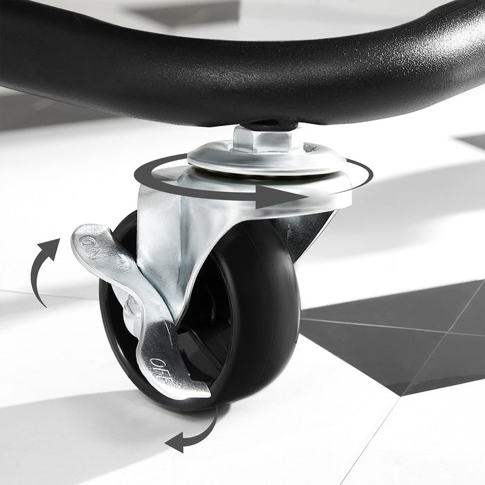 AUSLAUF SONGMICS | Rolling Cart, 3-Tier Storage Cart, Storage Trolley with Handle 2 Small Organisers, Steel Frame, Plastic Baskets, Utility Cart, Easy Assembly, for Bathroom Laundry Room, Black BSC067B01