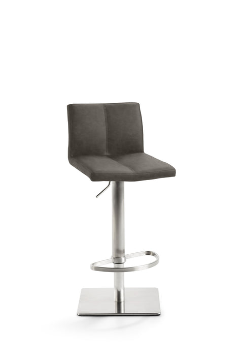 Mayer | Bar- und Tresenhocker 1285 | Warmes Grau | Gestell Edelstahl gebürstet