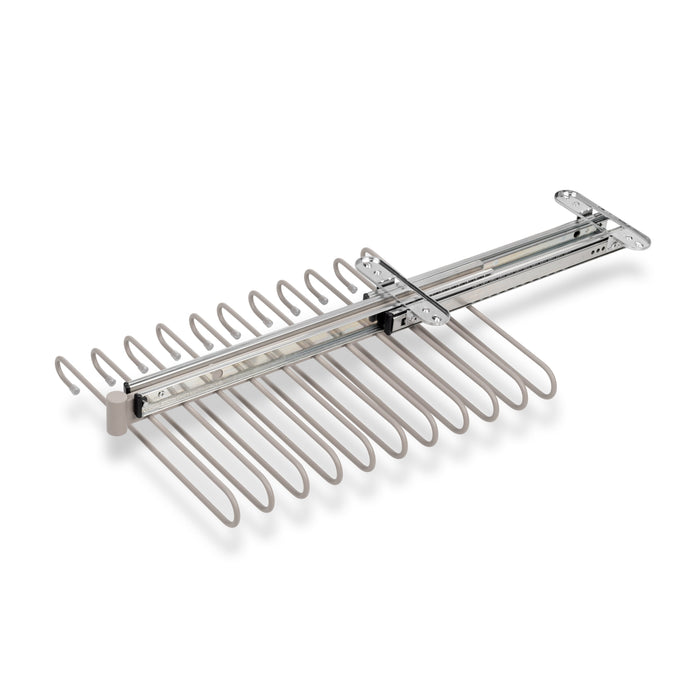 Emuca | Ausziehbarer Hosenbügel, Bemalte Steinfarbe, Stahl