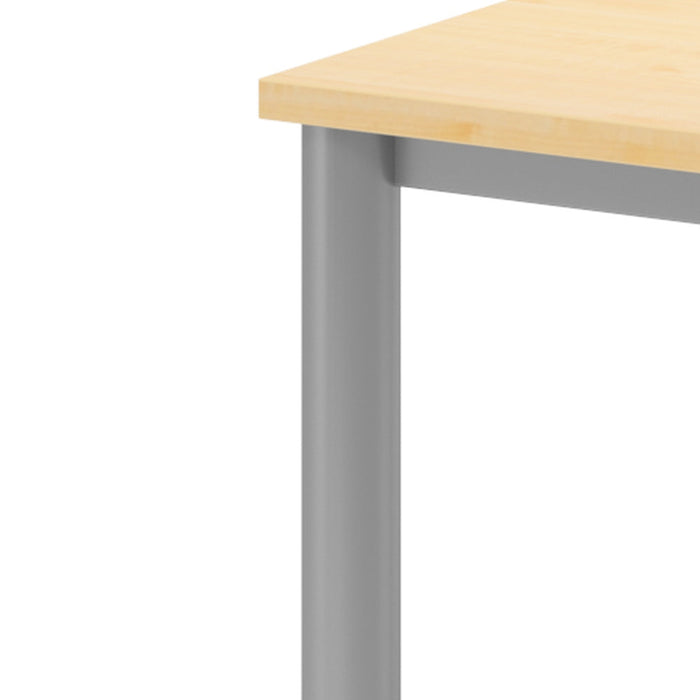 Hammerbacher | Schreibtisch 4Fuß-rd.80x80cm Ahorn / Silber