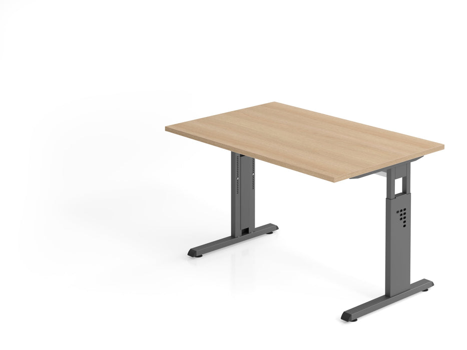 Hammerbacher | Schreibtisch C-Fuß 120x80cm Eiche / Graphit
