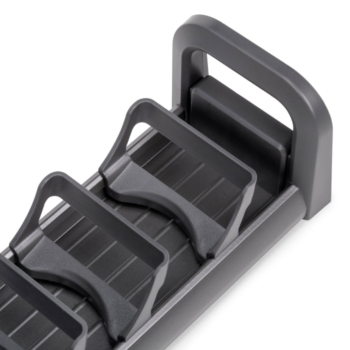 Schüßelhalter Orderbox Schublade, 90x470mm, Aluminium Kunststoff, Anthrazitgrau